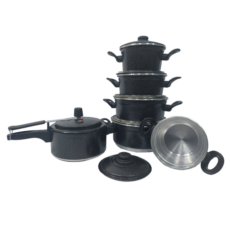 Jogo de Panelas Alumínio Kit 5 Pçs + Panela de Pressão 2.5L