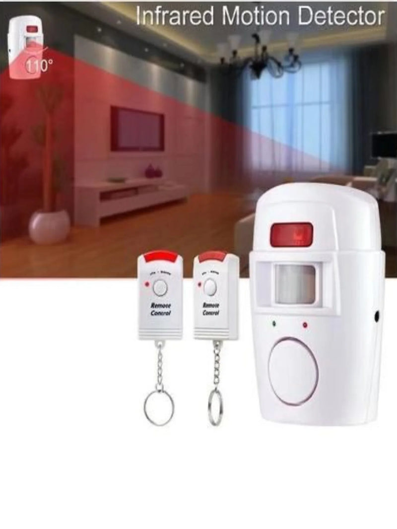 Alarme de Presença Sensor Residencial Sem Fio 2 Controles Sirene Para Casa