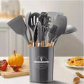 Utensílios de cozinha de silicone conjunto de utensílios de cozinha rosa antiaderente panelas espátula pá colher batedores de ovos cozinha conjunto de ferramentas