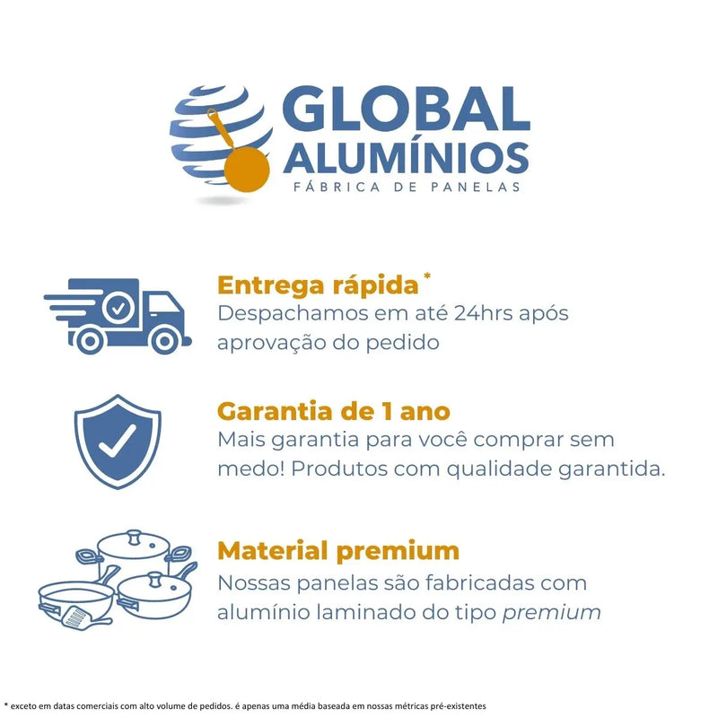 Jogo de Panelas Alumínio Kit 5 Pçs + Panela de Pressão 2.5L