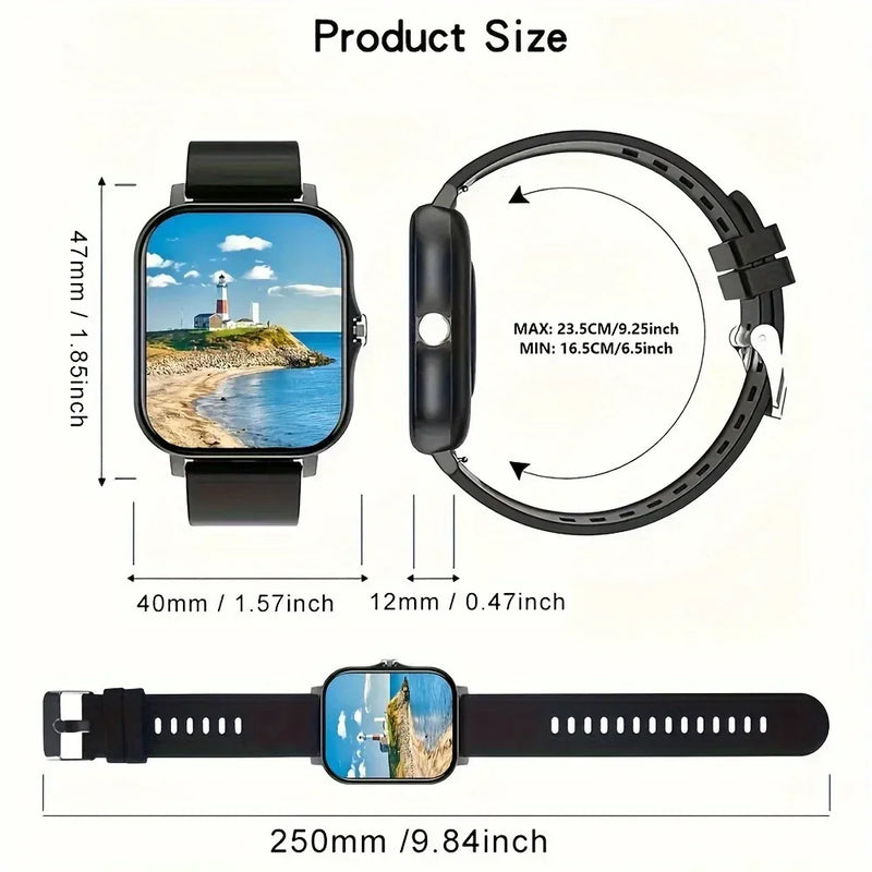 Relógios inteligentes 2025 para homem mulher bluetooth notificação de mensagem smarthwhatch 1.91 display rastreador de fitness smartwatch android