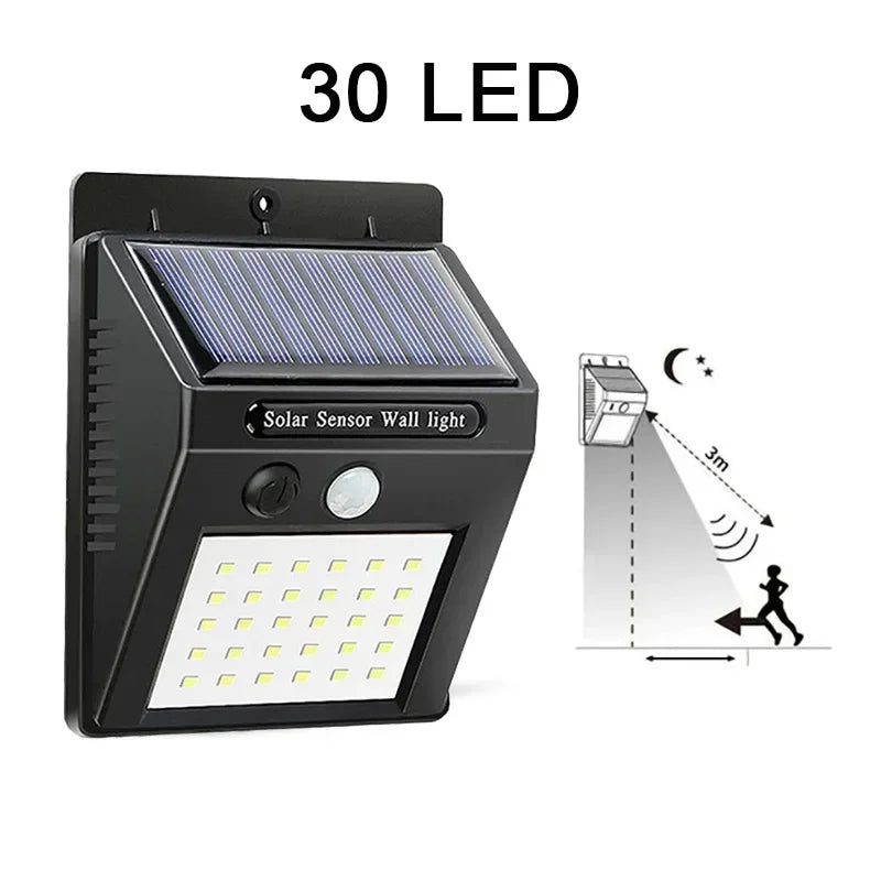refletor com painel solar e sensor de movimento