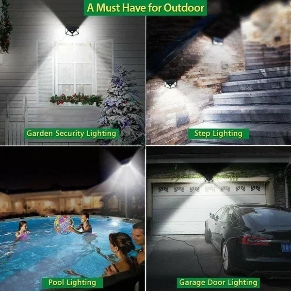 lâmpada de parede solar pir sensor movimento jardim cerca luzes ip65 à prova dip65 água solar varanda l