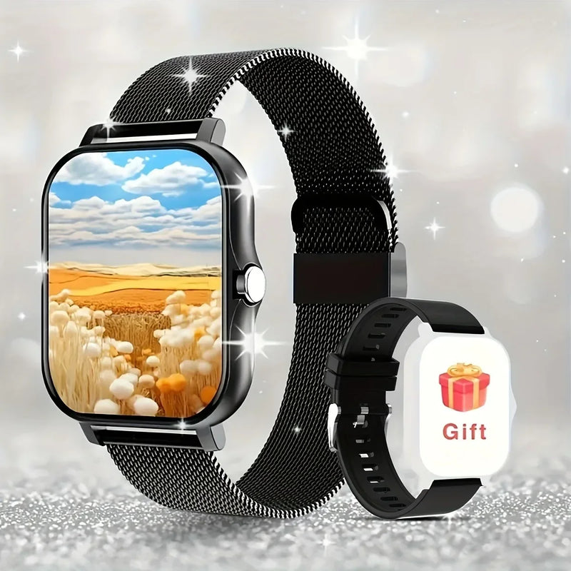 Relógios inteligentes 2025 para homem mulher bluetooth notificação de mensagem smarthwhatch 1.91 display rastreador de fitness smartwatch android