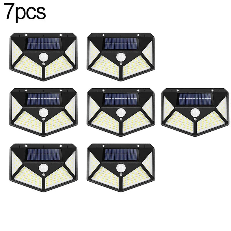 lâmpada de parede solar pir sensor movimento jardim cerca luzes ip65 à prova dip65 água solar varanda l