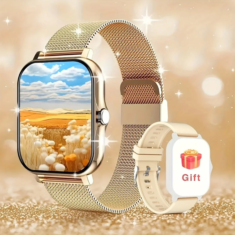 Relógios inteligentes 2025 para homem mulher bluetooth notificação de mensagem smarthwhatch 1.91 display rastreador de fitness smartwatch android