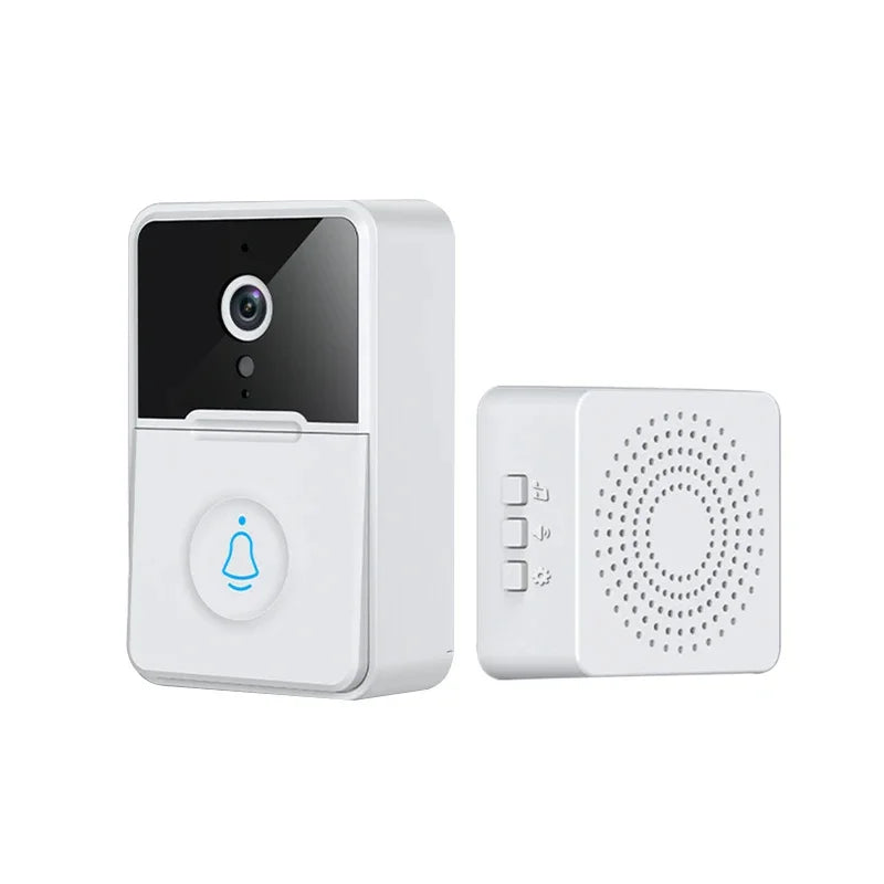 Campainha de vídeo sem fio wi-fi, 2.4ghz, câmera de visão noturna, intercomunicador visual sem fio, intercomunicador bidirecional para segurança doméstica