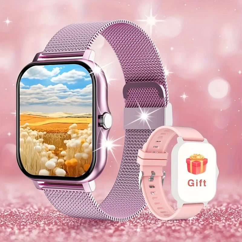 Relógios inteligentes 2025 para homem mulher bluetooth notificação de mensagem smarthwhatch 1.91 display rastreador de fitness smartwatch android