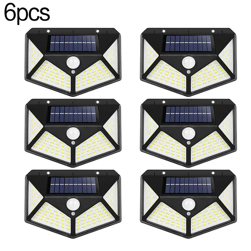 lâmpada de parede solar pir sensor movimento jardim cerca luzes ip65 à prova dip65 água solar varanda l