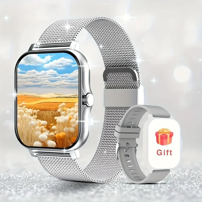 Relógios inteligentes 2025 para homem mulher bluetooth notificação de mensagem smarthwhatch 1.91 display rastreador de fitness smartwatch android