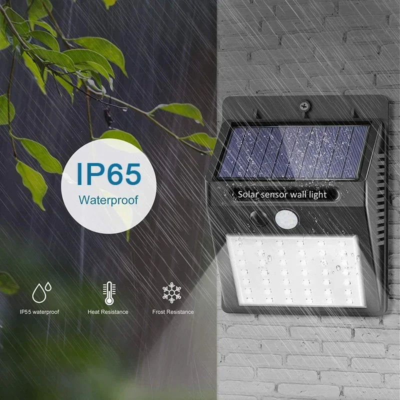 refletor com painel solar e sensor de movimento