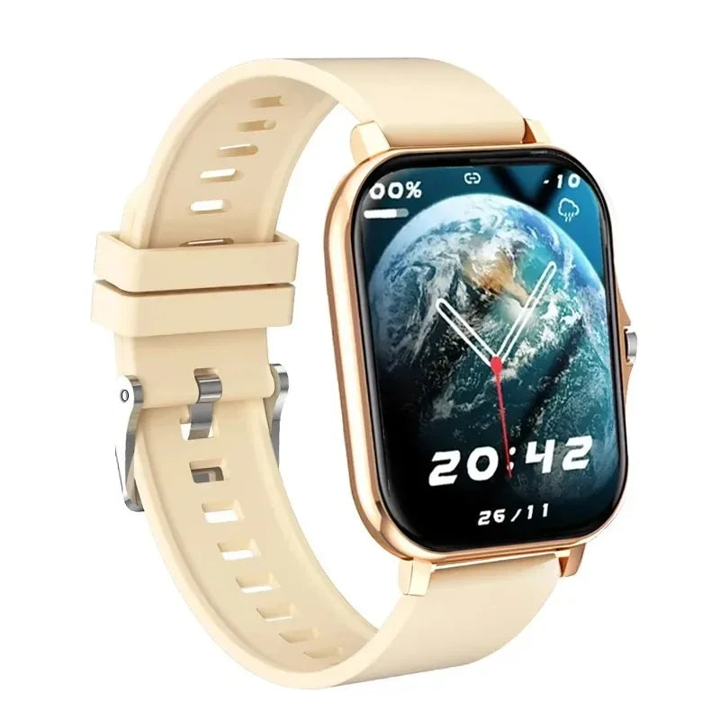Relógios inteligentes 2025 para homem mulher bluetooth notificação de mensagem smarthwhatch 1.91 display rastreador de fitness smartwatch android