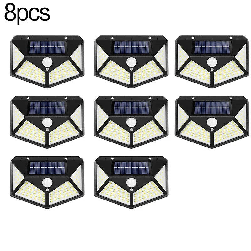 lâmpada de parede solar pir sensor movimento jardim cerca luzes ip65 à prova dip65 água solar varanda l
