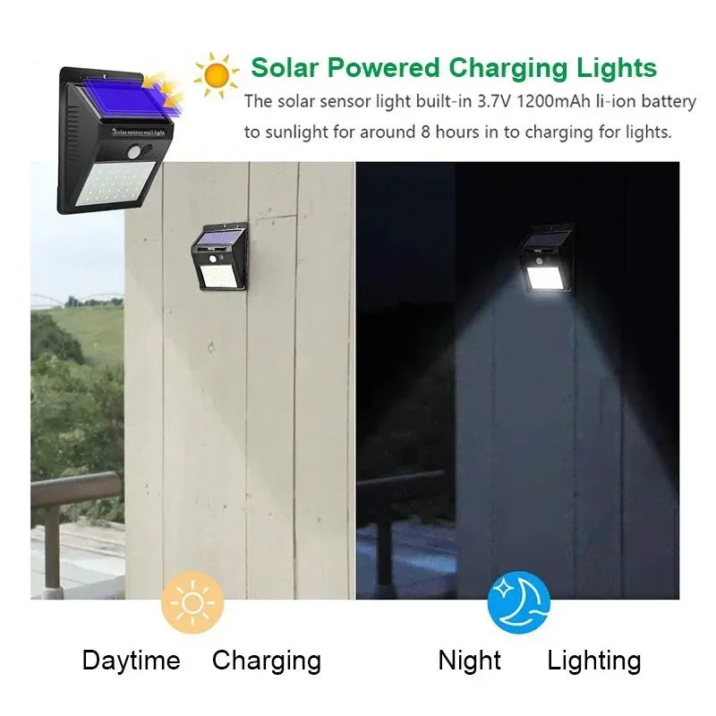 refletor com painel solar e sensor de movimento