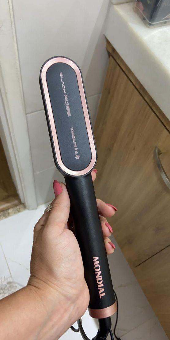 praticidade e beleza todos os dias e em poucos minutos, escova eletrica bivolt 3 em um alisa seca e modela